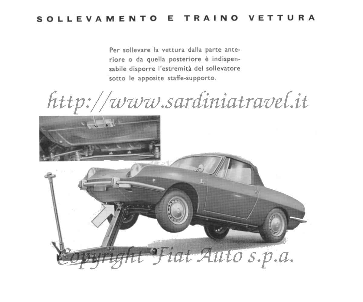 Sollevamento e traino della Fiat Sport 850 Spider